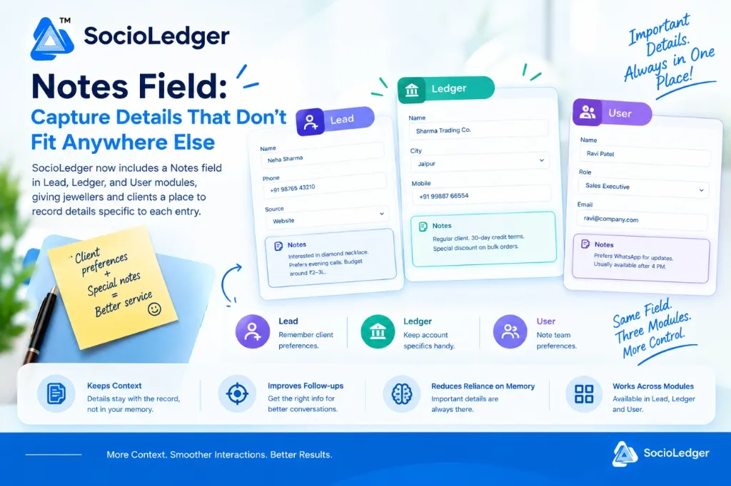 Notes Field: Capture Details That Don't Fit Anywhere Else