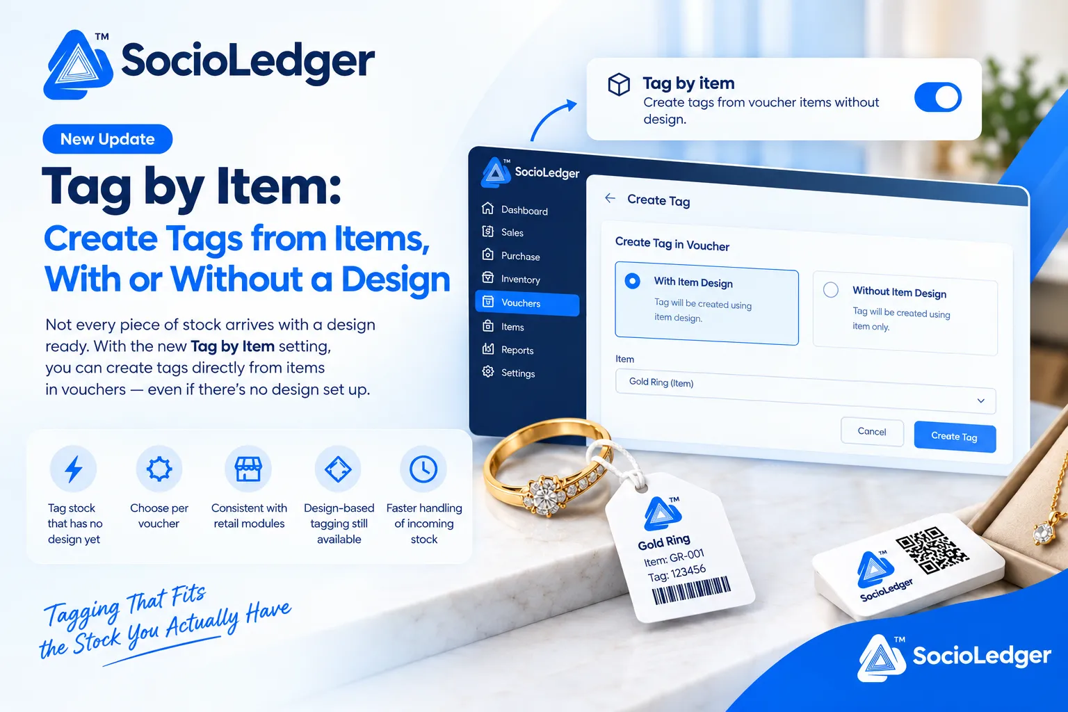 Tag by Item: Create Tags from Items, With or Without a Design